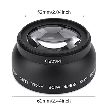 Amazon | 広角+マクロレンズ 52mm 0.45X ユニバーサル 光学